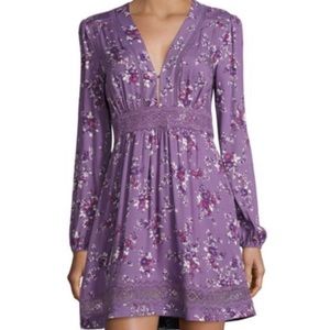 WAYF Lavender Floral Dress